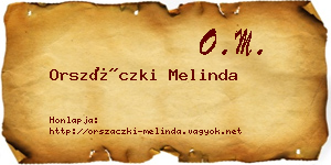 Orszáczki Melinda névjegykártya